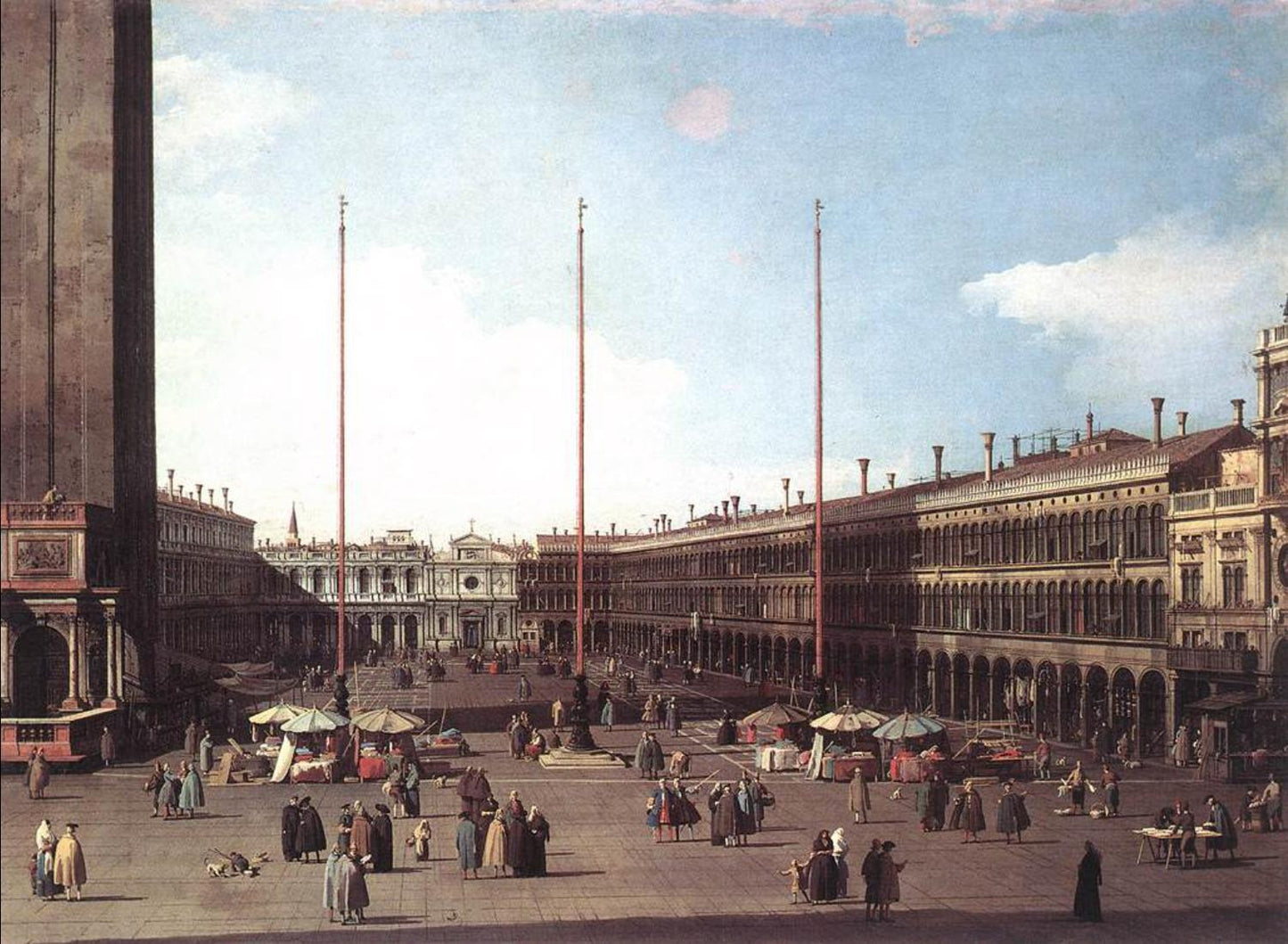 Piazza San Marco, Looking toward San Geminiano, Canaletto