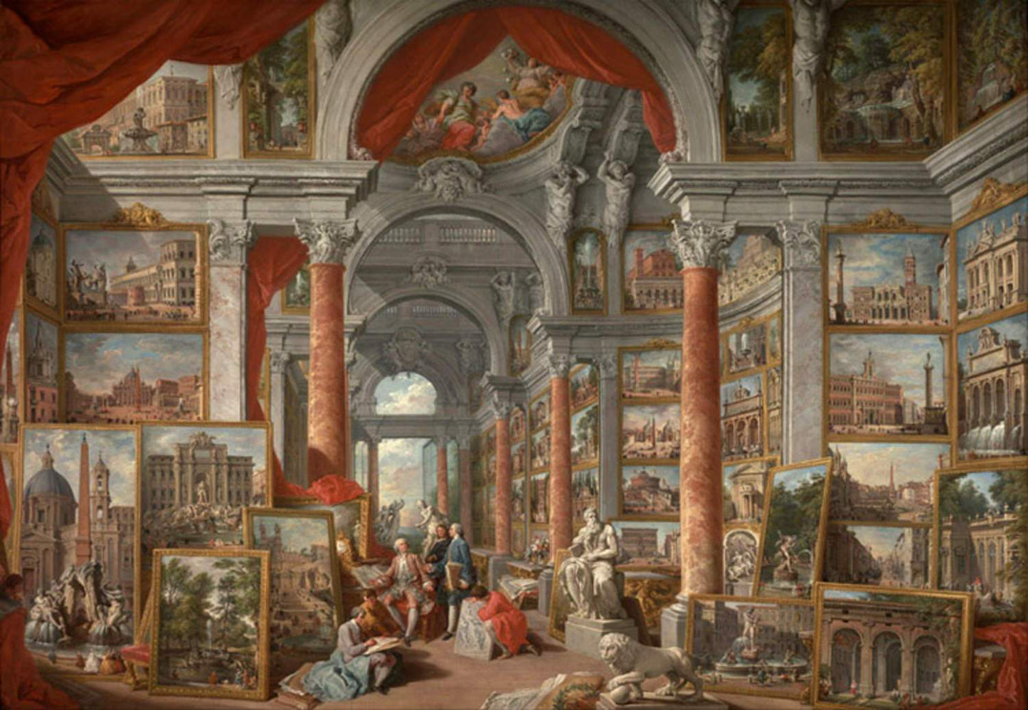 Picture Gallery with views of,Giovanni Paolo Pannini,60x40cm