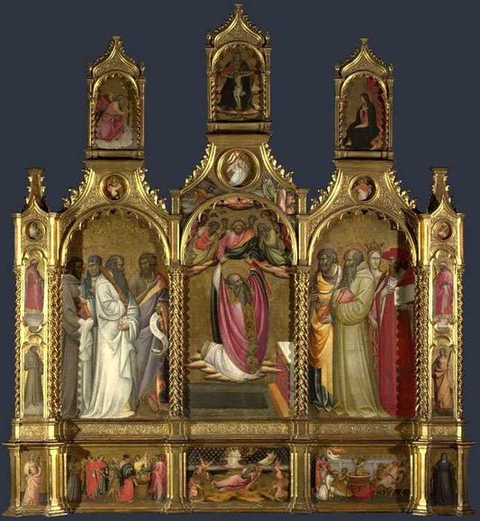 Polyptych of the Ascension of Saint,Giovanni dal ponte,50x46cm