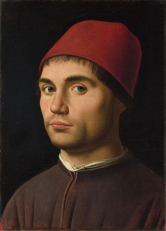 Portrai of a Man,Antonello da Messina,35.6x25.4cm