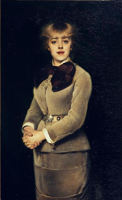 Portrait de Jeanne Samary ， Louise Abbéma