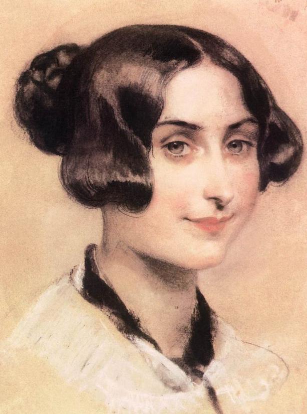 Portrait of Elisabeth Barrett Browning,Károly Brocky