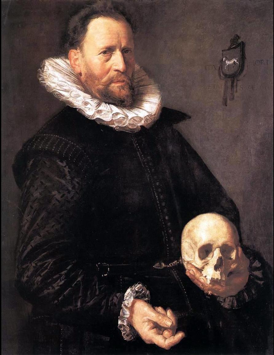 Portrait of a Man Holding a Skull, Jacob Philipp Hackert