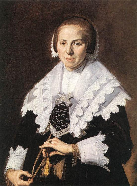 Portrait of a Woman with a Fan,Frans Hals,50x37cm