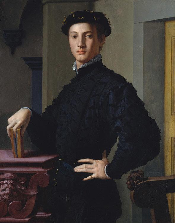 Portrait of a young man,Agnolo Bronzino,50x40cm