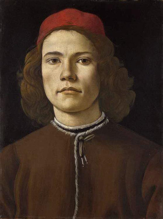 Portrait of a young man,Sandro Botticelli,37.5x28.3cm