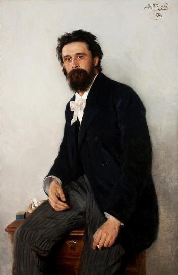 Portrait of painter Sergei Korovin， Vladimir Yegorovich Makovsky