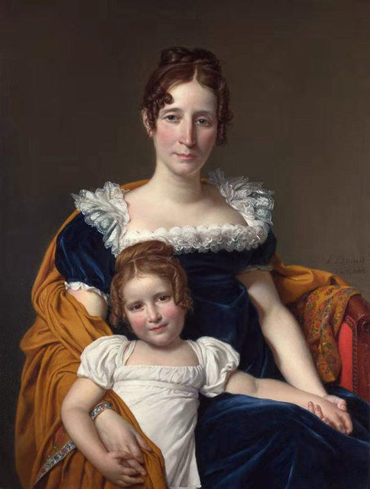 Portrait of the Vicomtesse Vilain,Jacques-Louis David,50x38cm