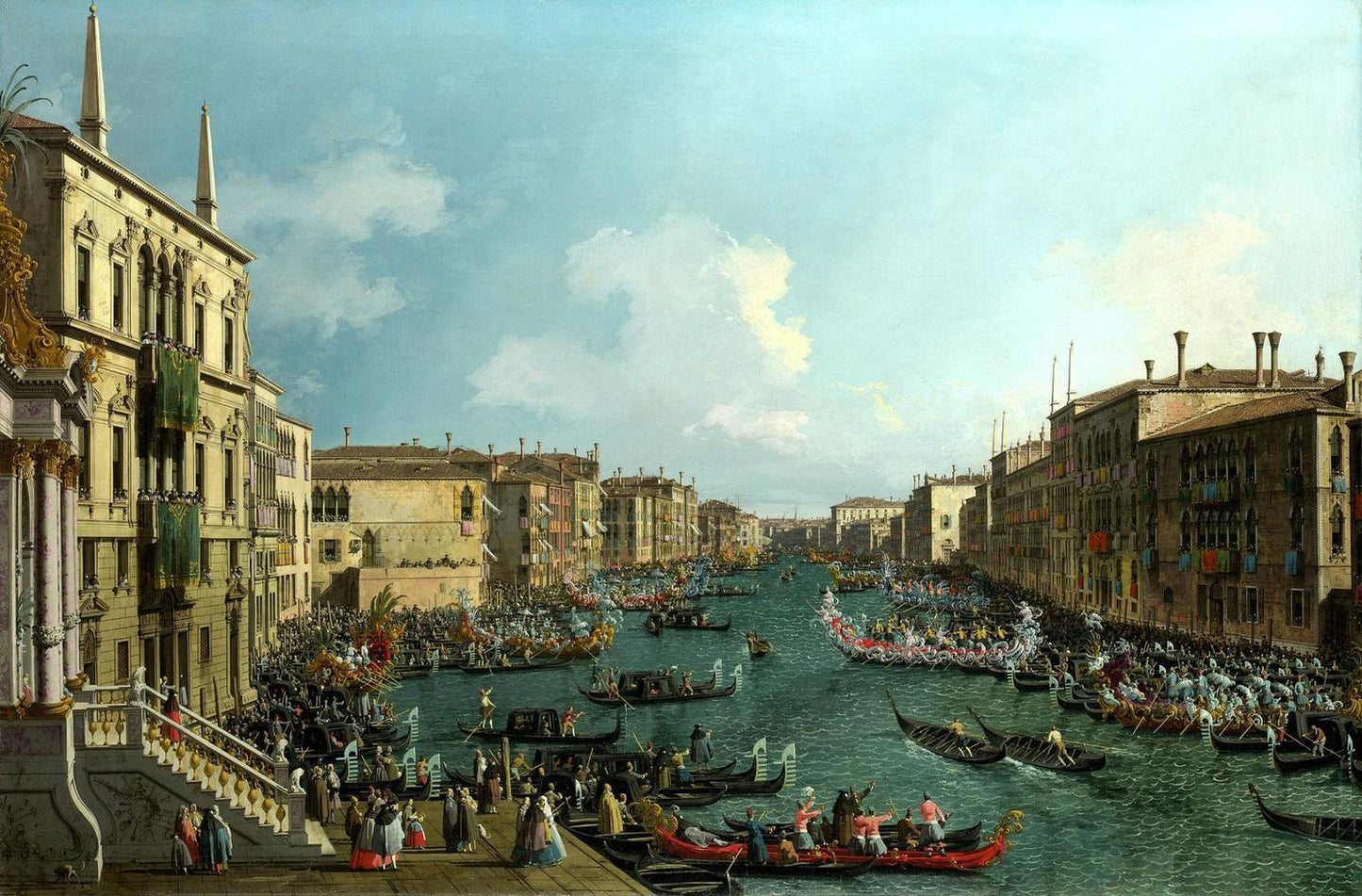 Regatta on the Canale Grande, Canaletto