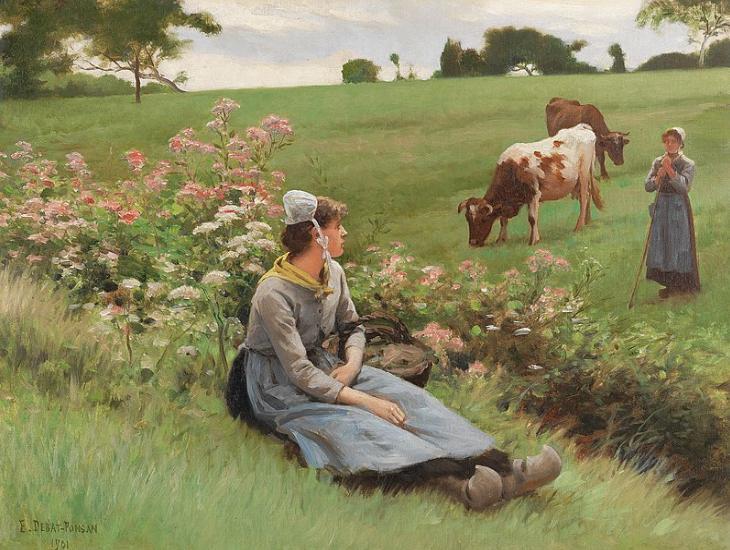 Resting in the Field, Édouard Debat-Ponsan