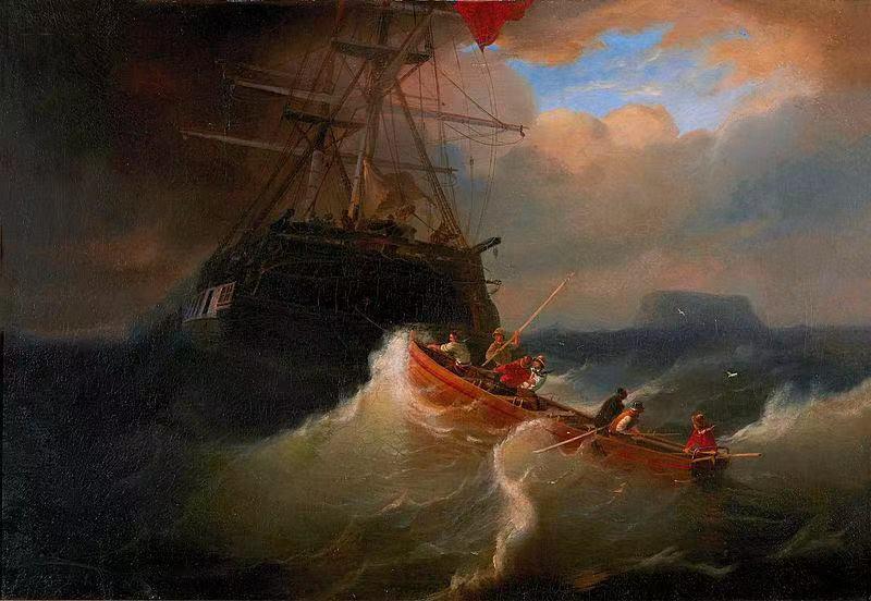 Retrieving the stern boat,Andreas Achenbach