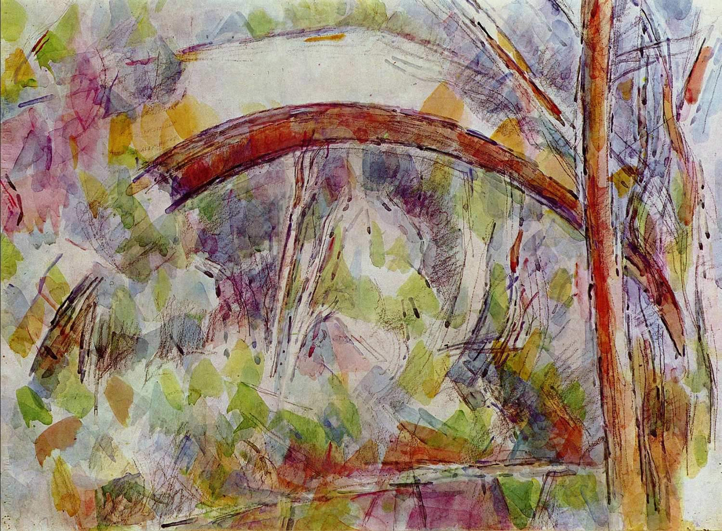 River with the Bridge of the Three Sources, Paul Cézanne