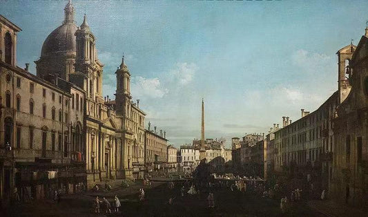 Roma, Piazza Navona, Bellotto e Canaletto ï¼ŒBernardo Bellotto