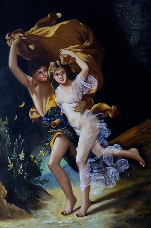 Romantic couple, 36x24 ins oil painting