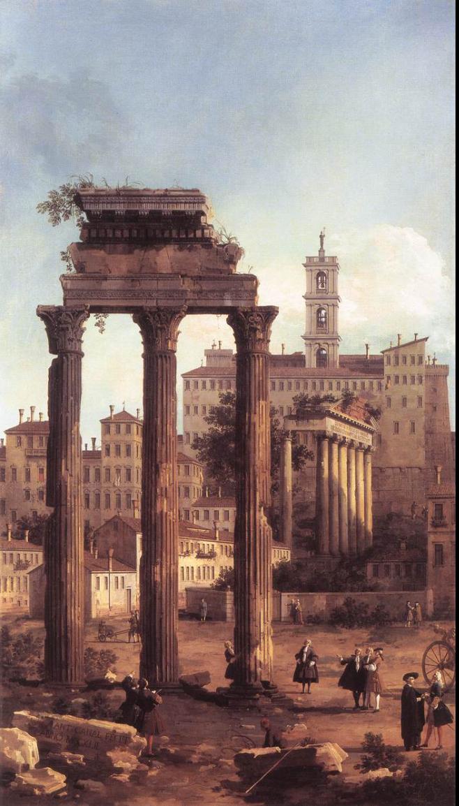 Rome- Ruins of the Forum, towards the Capitol, Canaletto