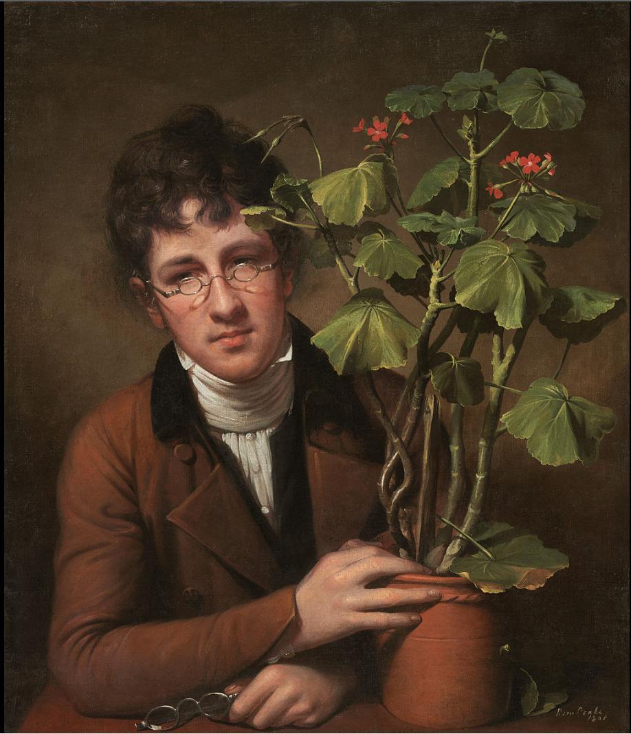 Rubens Peale with a Geranium (1801), Rembrandt Peale