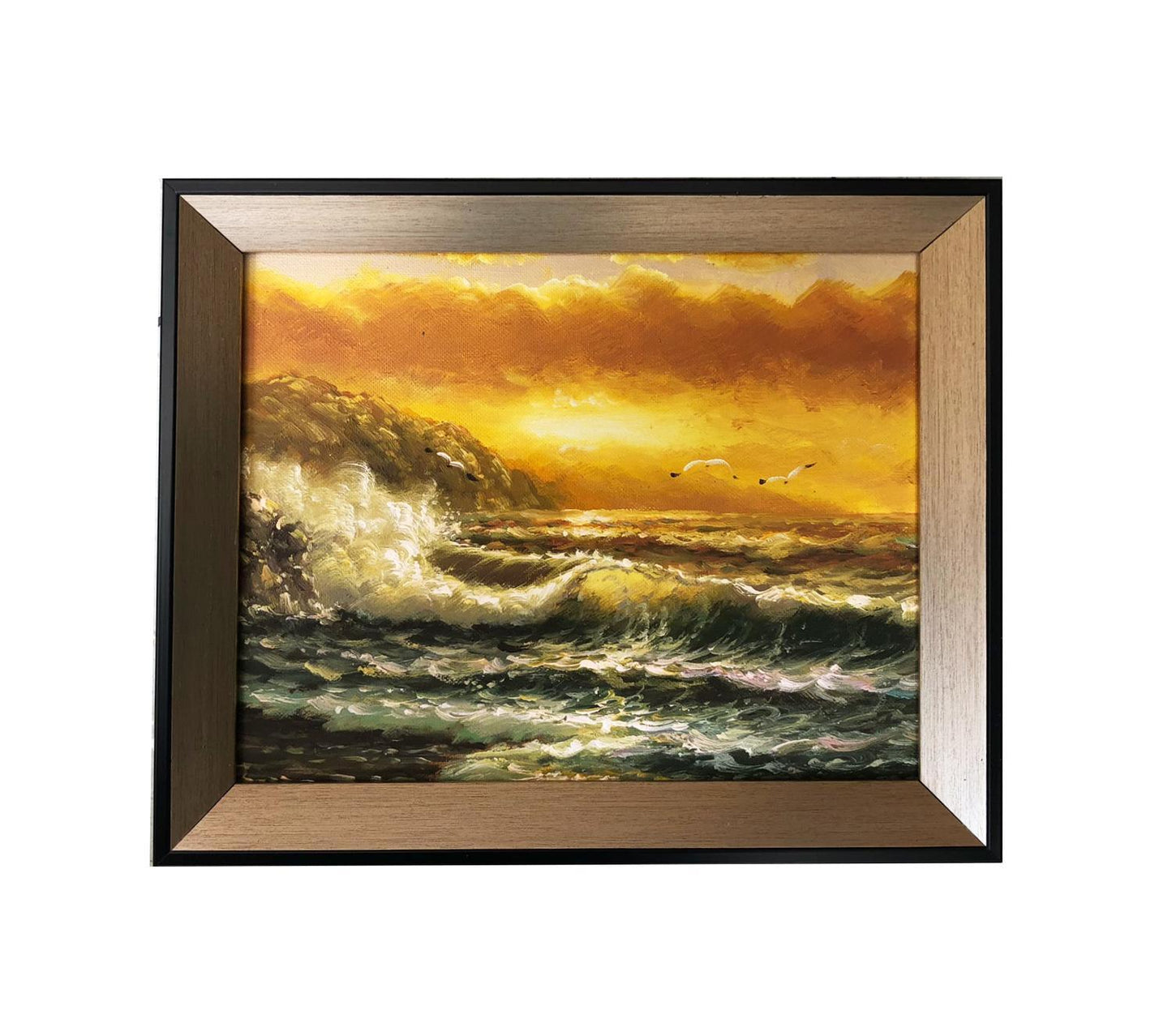 SEASCAPE with fantastic frame, inner size 20x25 cm
