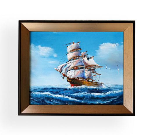 Sailing with fantastic frame, inner size 20x25 cm