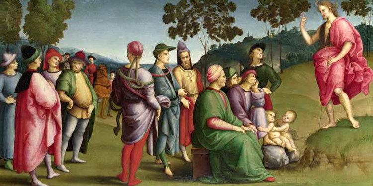 Saint John the Baptist Preaching,Raphael,23x53cm