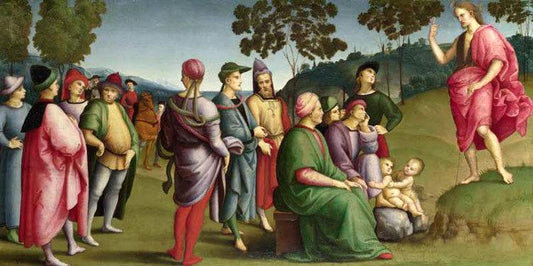 Saint John the Baptist Preaching,Raphael,23x53cm