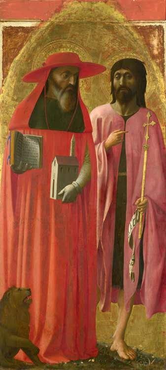 Saints Jerome and john the Baptist,MASACCIO,80x36cm