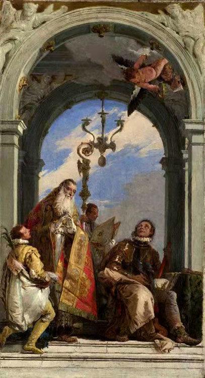 Saints Maximus and Oswald,Giovanni Battista Tiepolo,58.4x32.4cm