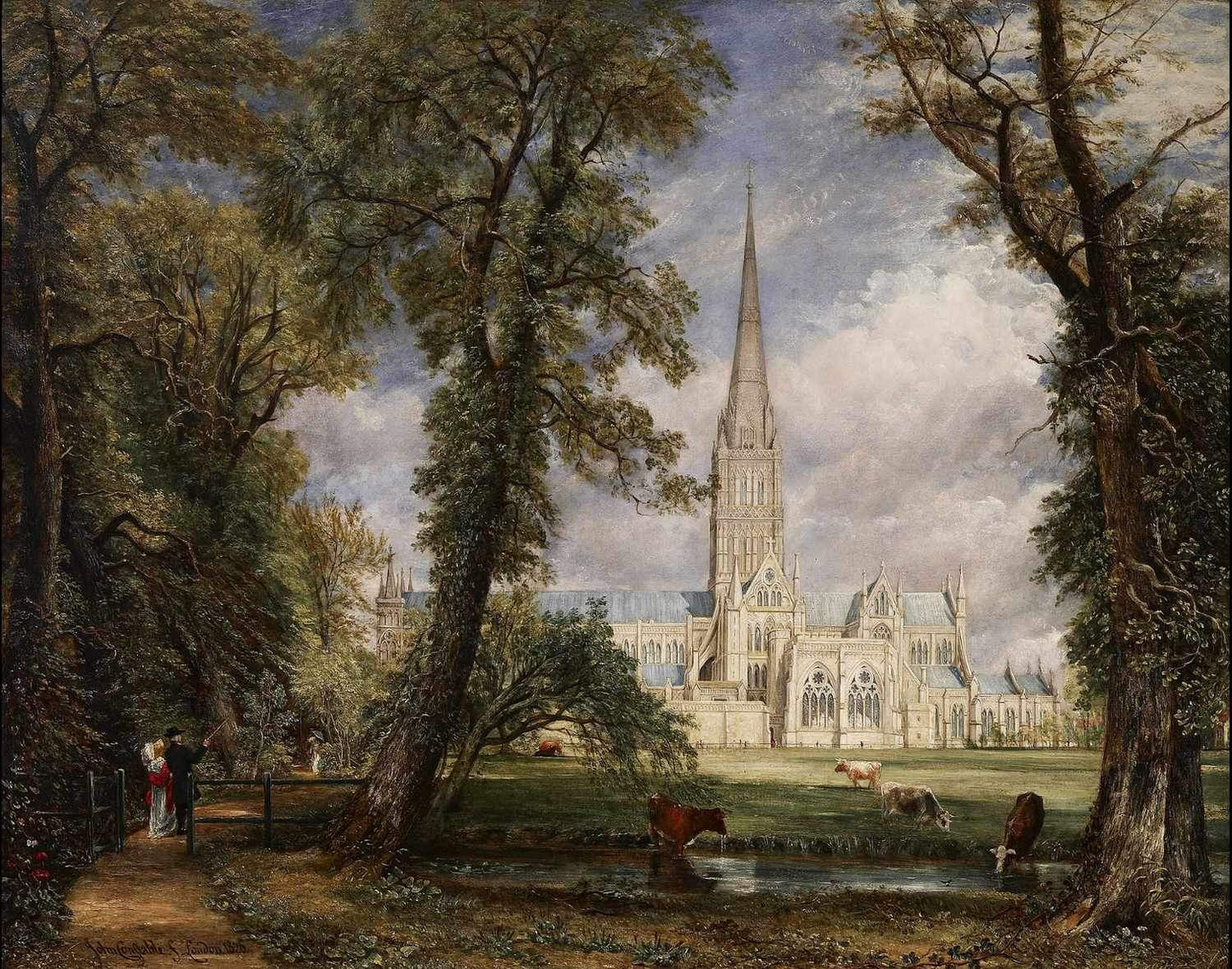 Salisbury Cathedral from Bishop's Grounds, John Constable