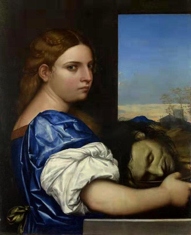 Salome with the Head of John,Sebastiano del Piombo,55.2x44.9cm