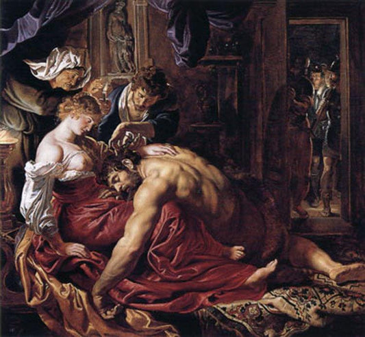 Samson and Delilah,Peter Paul Rubens,50x46cm