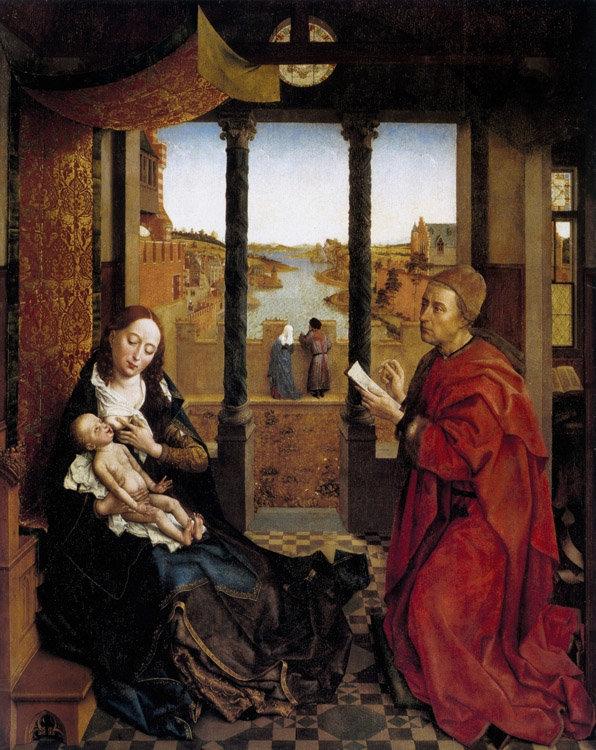 San Lucas Painting to the Virgin,Rogier van der Weyden,50x40cm
