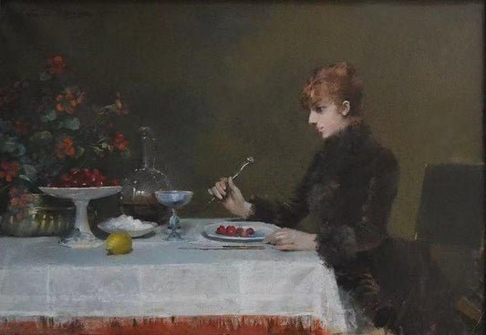 Sarah Bernhardt à table,Louise Abbéma