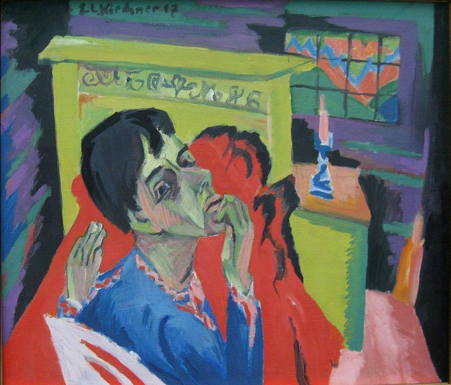 Self-portrait as a Sick Person,  Ernst Ludwig Kirchner