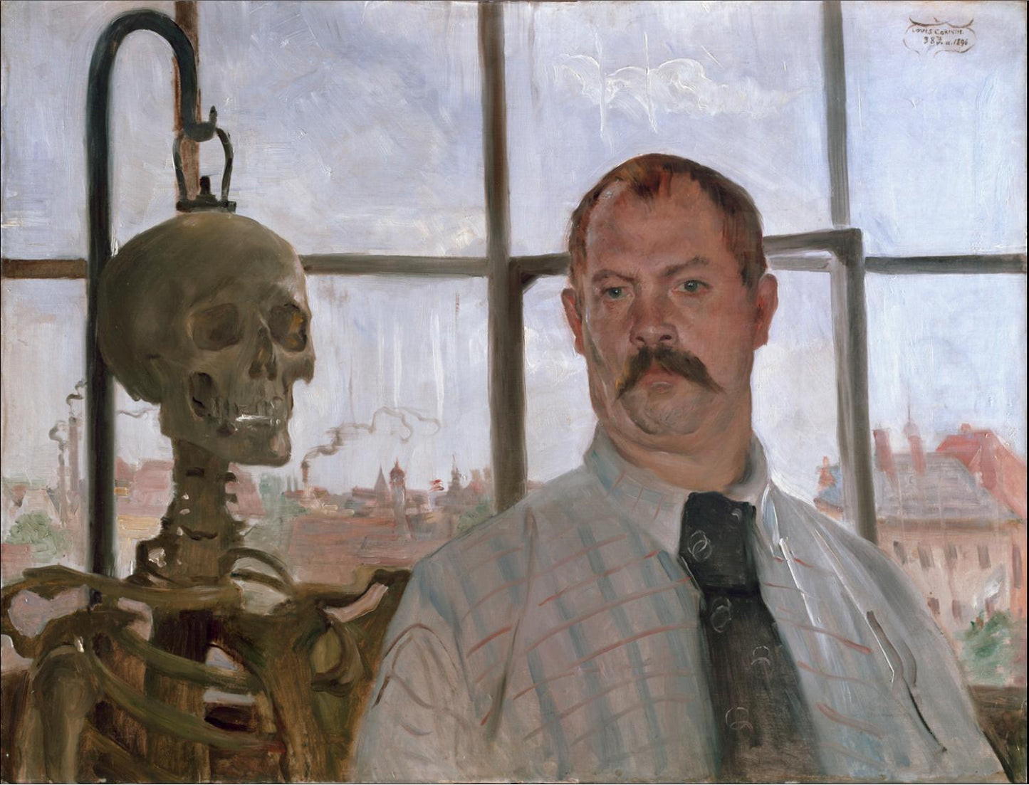 Self-portrait with Skeleton (1896), Lovis Corinth