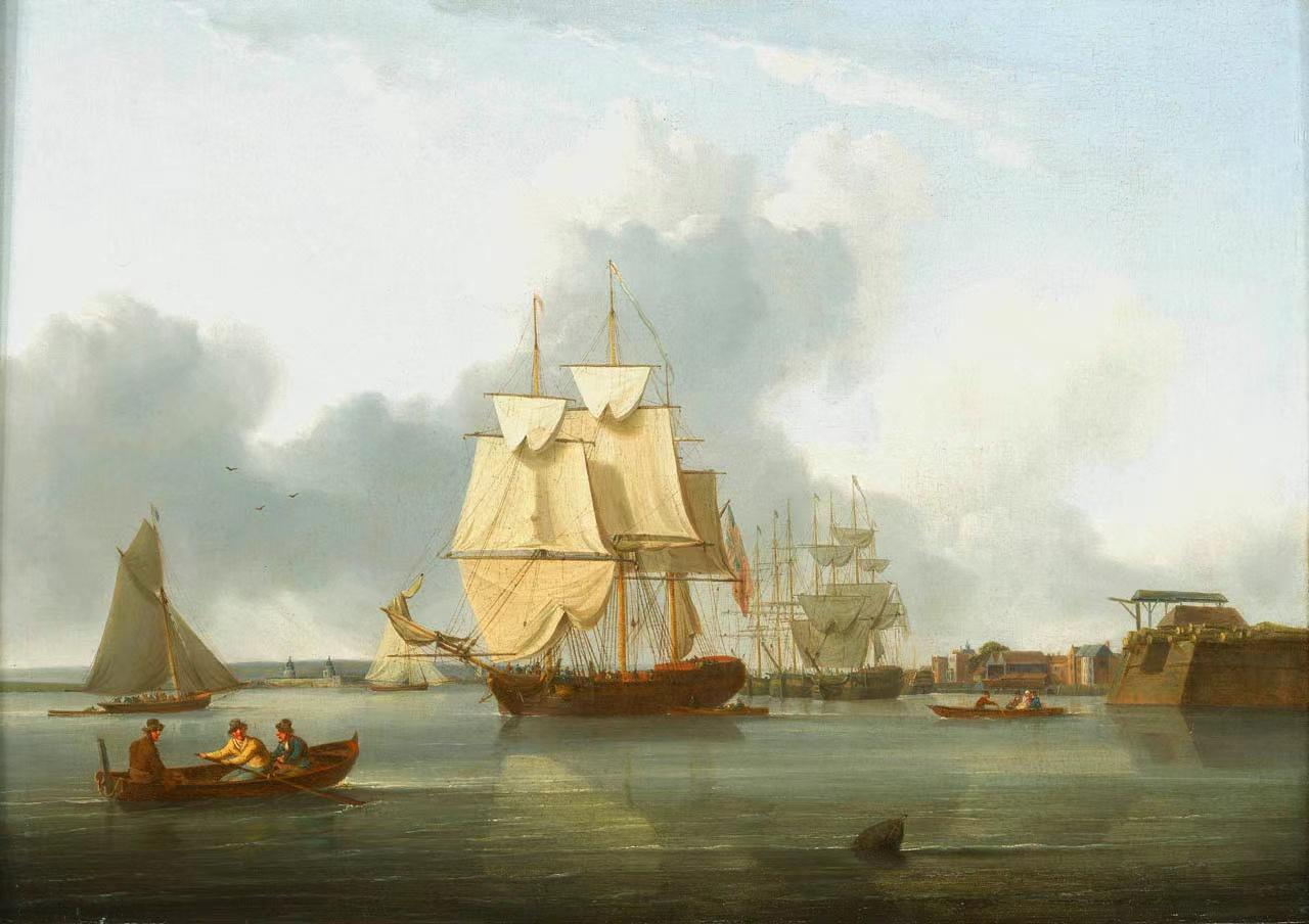 Shipping on the Thames off Deptford,William Anderson,1757-1837