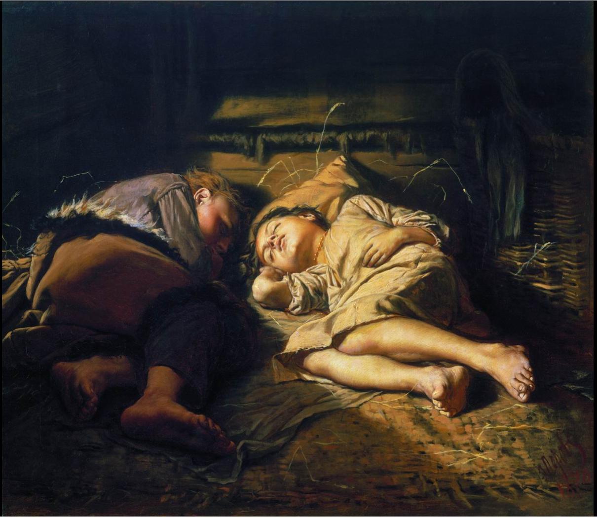 Sleeping Children (1870), Vasily Perov