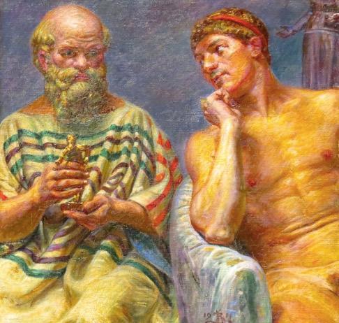 Socrates and Alcibiades, Krstian Zahrtmann