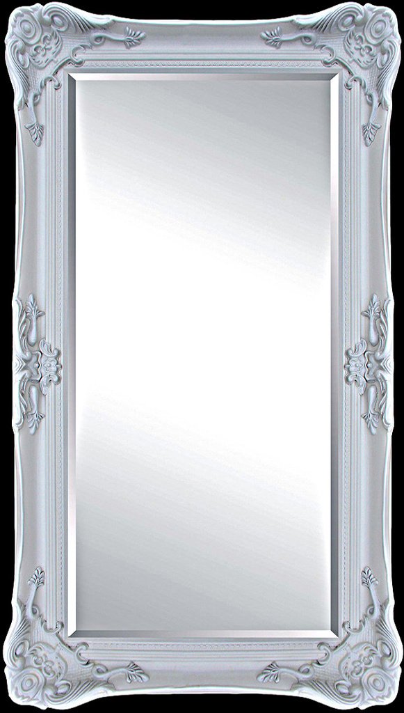 Spegel i vit, yttermått 106x76 cm