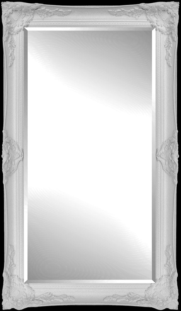 Spegel i vit, yttermått 108x78 cm