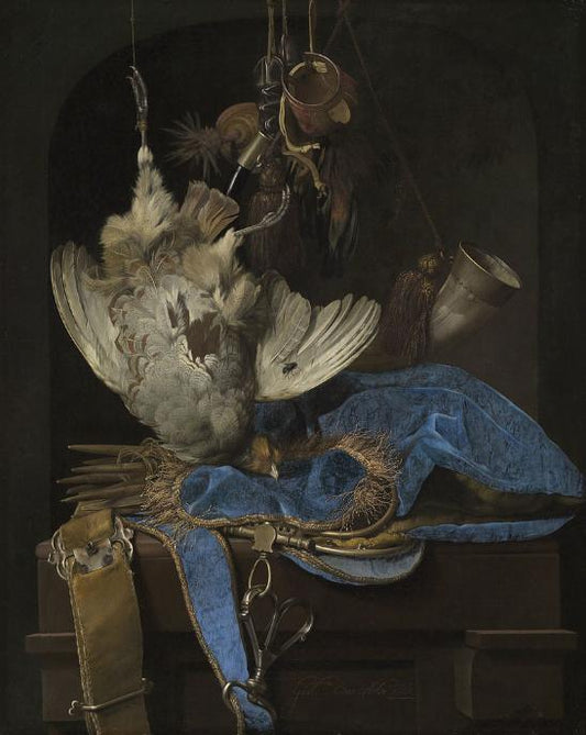 Still-Life with Hunting Equipment and Dead Birds by Willem van Aelst
