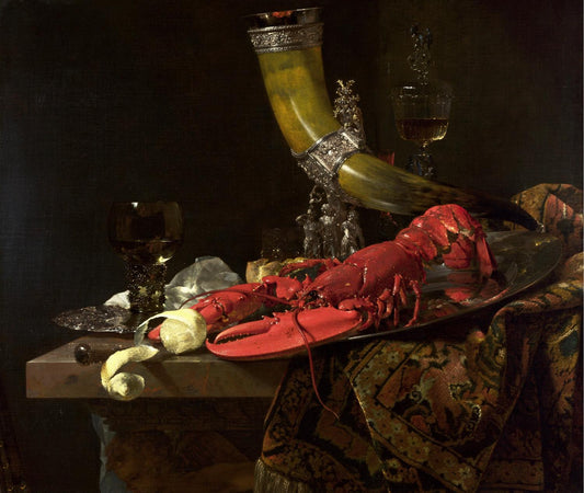 Still Life with the Drinking-Horn of the,Willem Kalf,50x43cm