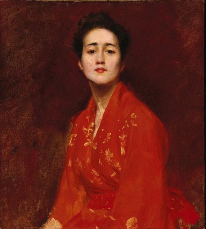 Study of a Girl in Japanese Dress, William Merritt Chase