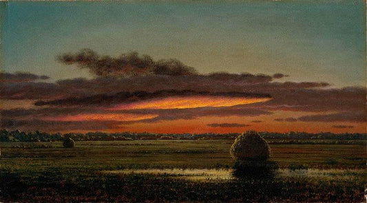 Sunset above the swamp,Martin Johnson Heade,60x33cm