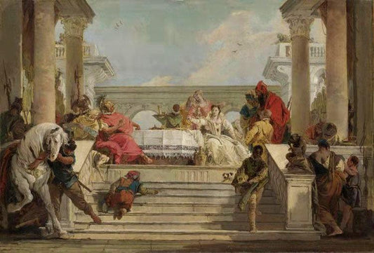 THe Banquet of Cleopatra,Giovanni Battista Tiepolo,60x40cm