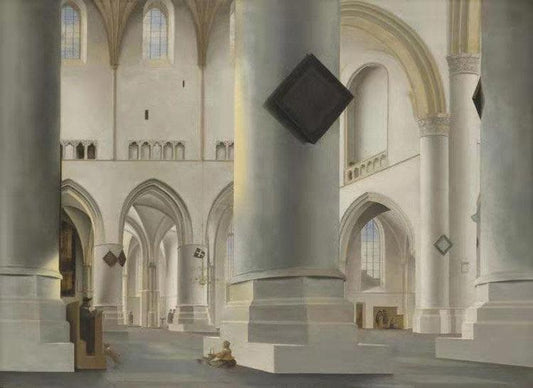 THe Interior of the Grote Kerk,Haarlem,Pieter Saenredam,50x36cm