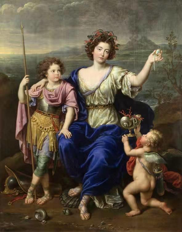 THe Marquise de Seignelay and Two of her,Pierre Mignard,50x40cm