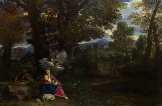 THe Rest on the Flight into Egypt,Pier Francesco Mola,60x40cm