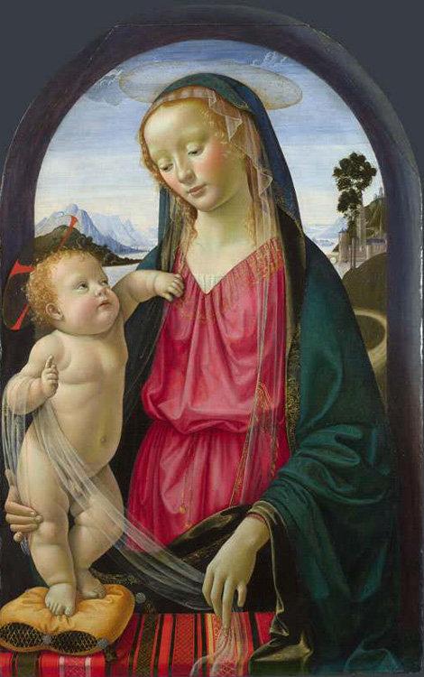 THe Virgin and Child,Domenico Ghirlandaio,60x38cm