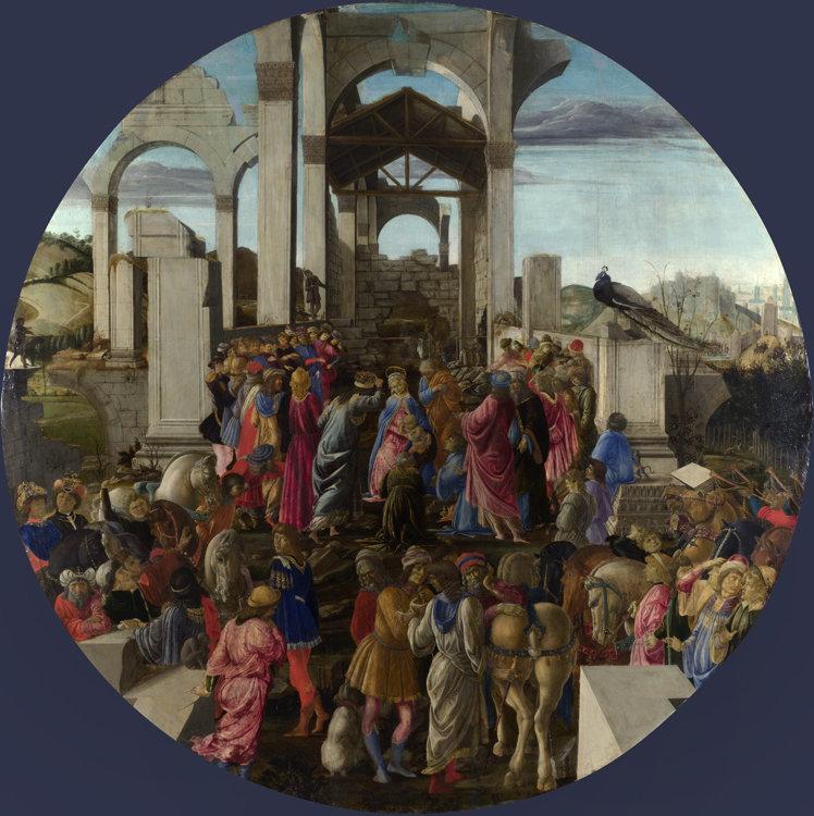 The Adoration of the Kings,Sandro Botticelli,50x50cm