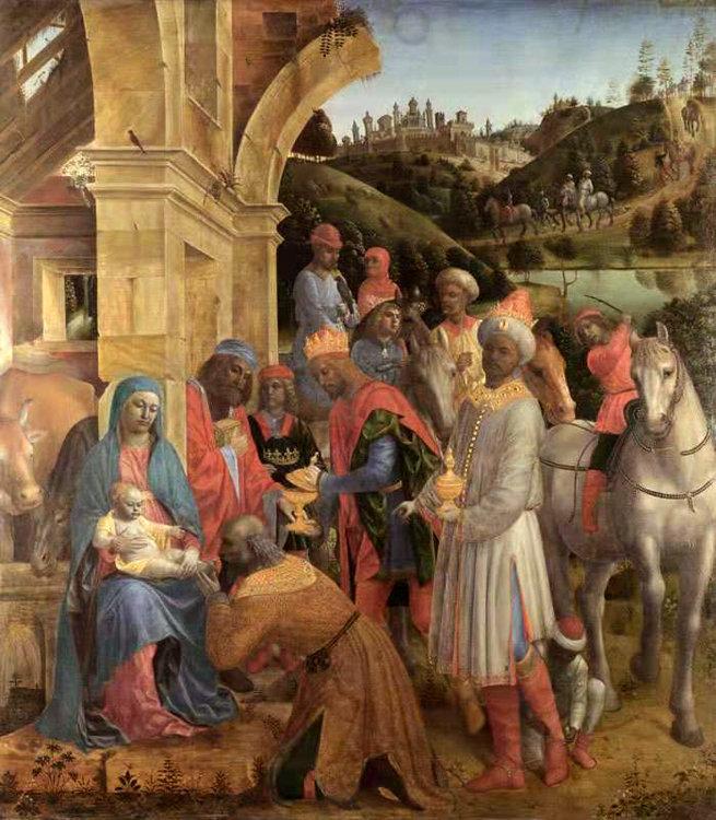 The Adoration of the Kings,Vincenzo Foppa,50x44cm