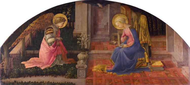 The Annunciation,Fra Filippo Lippi,80x36cm